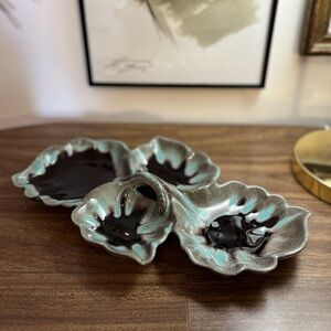 CHÂTELAINE CERAMIC FLORAL SERVER – MULTI-SECTION DECORATIVE PIECE